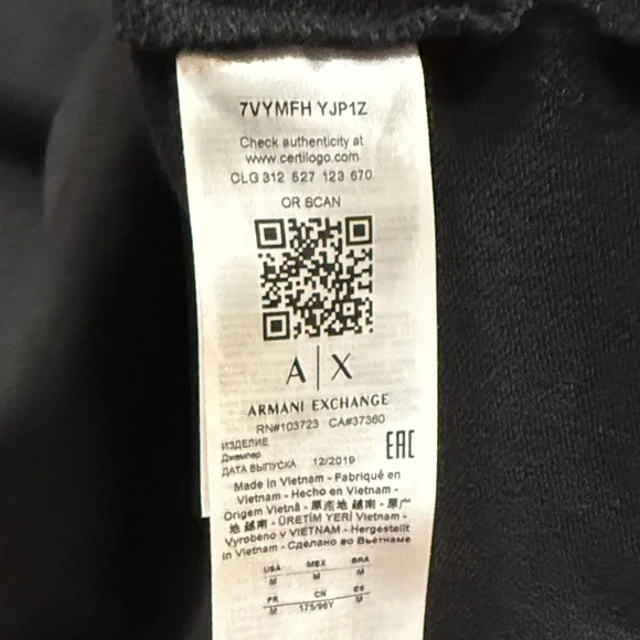 Armani Exchange Black Logo Sweatshirt and Joggers - Picture 8 of 11